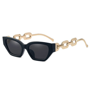 Small Frame Personalized Chain Temples Sunshade Sunglasses